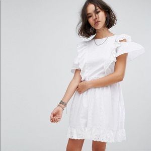 White Ruffle Dress